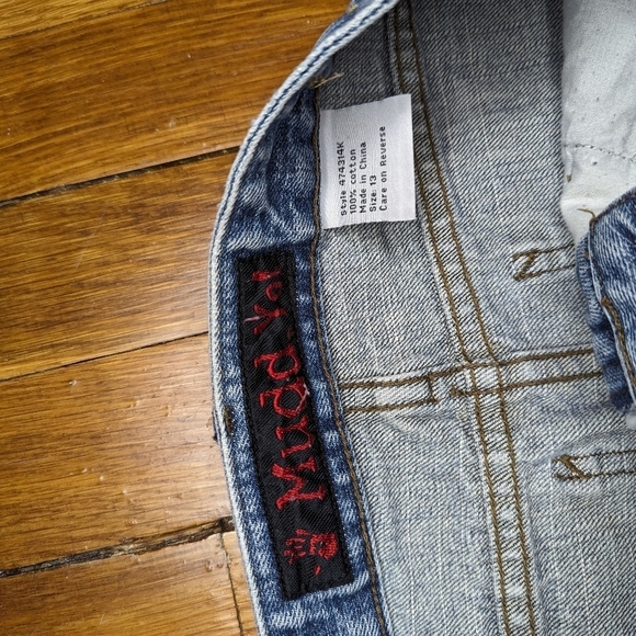 Y2K Vintage Mudd YO! Denim Mini Skirt size 13 - Picture 6 of 7